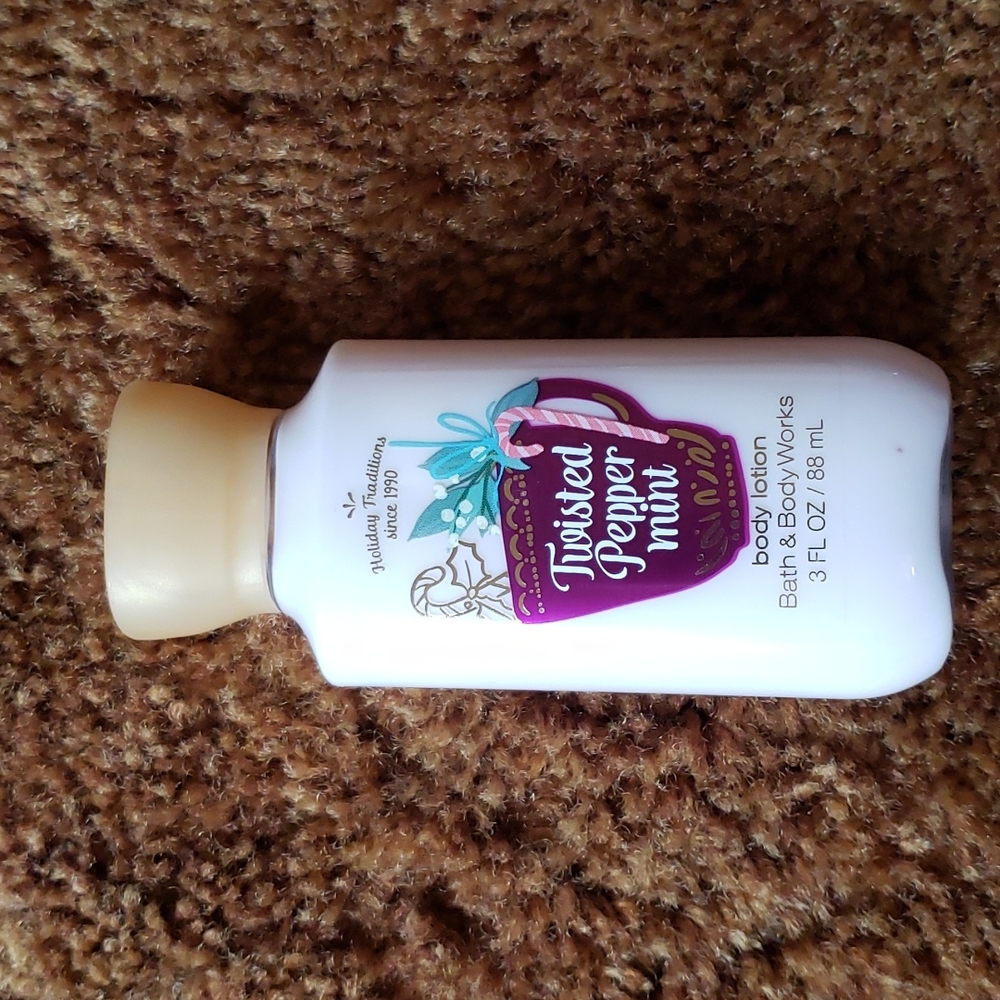 Bath and body words twisted peppermint lotion